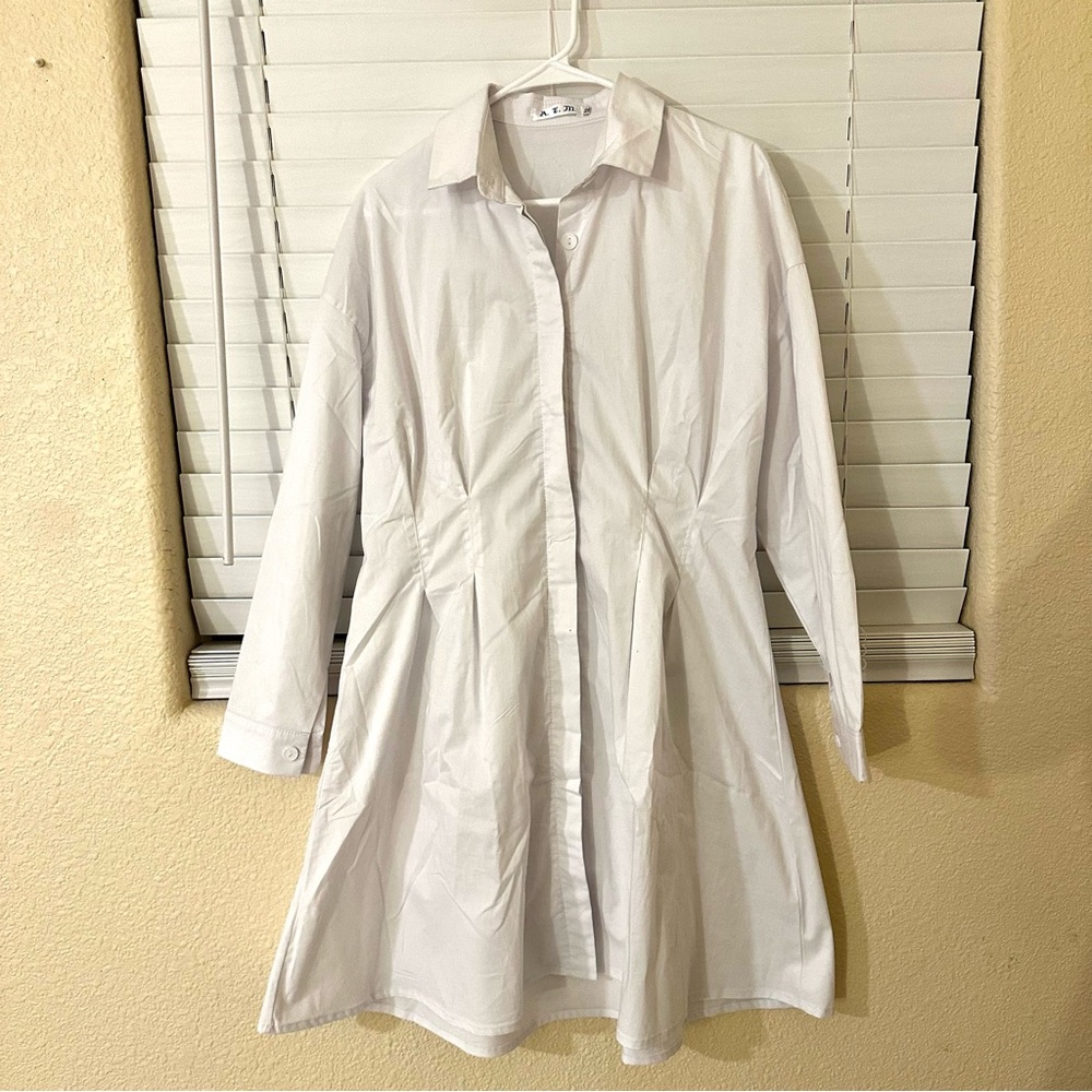 Women’s White Shirt Dress - Picture 3 of 11
